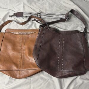 (2) Montana West Hobo Bag Crossbody Purse  Handbags Light Brown & Coffee